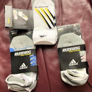 NWT Women athletic socks Adidas running 2 PK Women S M No-Show blue